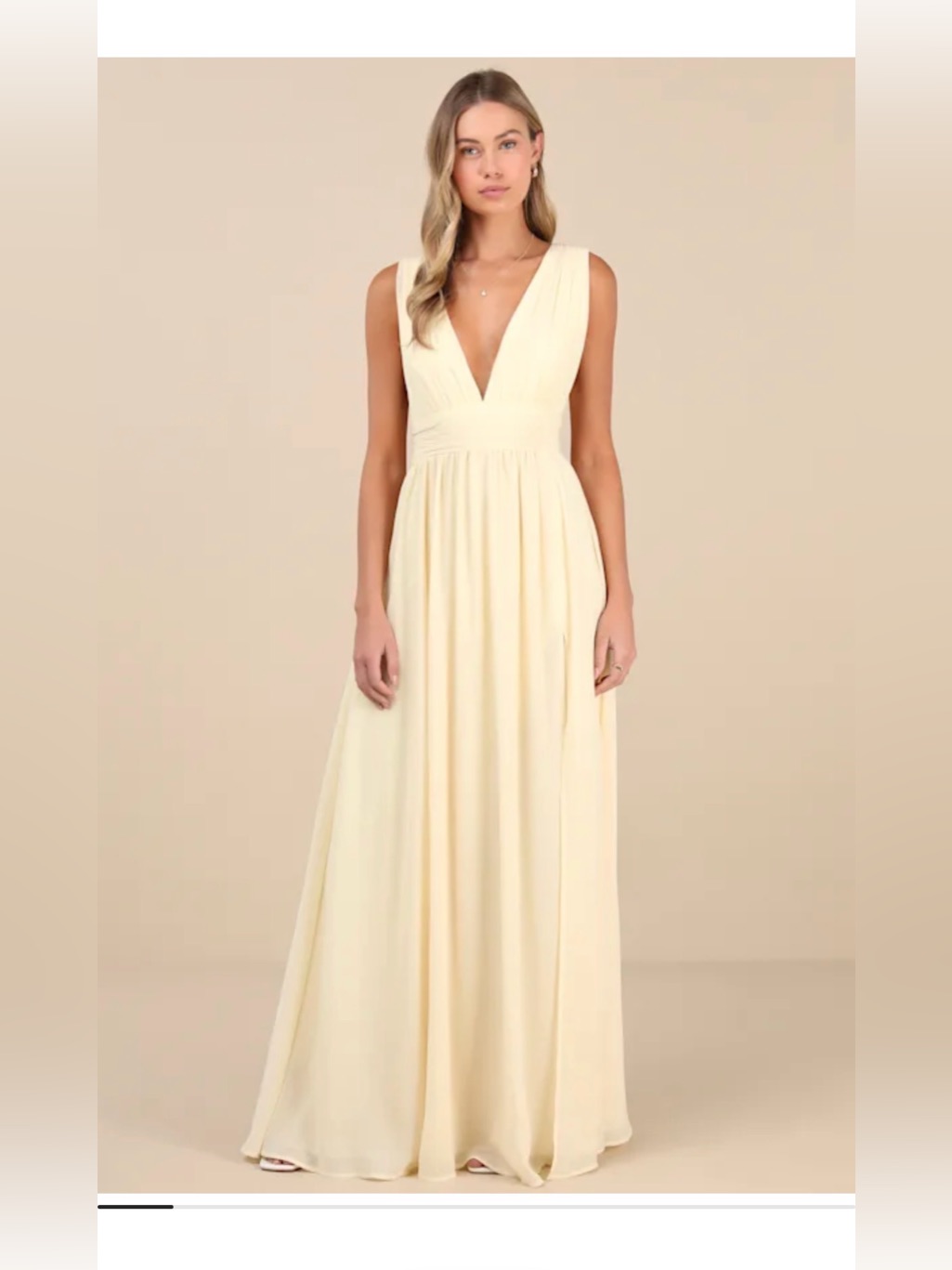 Heavenly Hues Pale Yellow Maxi Dress